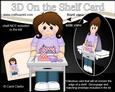 3D on the Shelf Card Kit - Little Sewing Machine Lady Clio