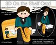 3D on the Shelf Card Kit - Little Saxophone Player Boy Kraig