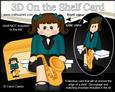 3D on the Shelf Card Kit - Saxophone Player Girl Carri