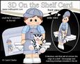 3D on the Shelf Card Kit - Little Toddler Boy Kai's Cat