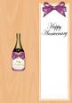 Large Dl Wedding Anniversary Champers in a Box Insert