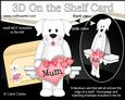 3D on the Shelf Card Kit - Labrador Dog's Heart for Mum