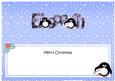 Large Dl Christmas Elspeth Penguins Insert