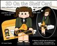 3D on the Shelf Card Kit - Little Trombone Player Girl Alys