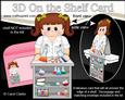 3D on the Shelf Card Kit - Little Girl Scientist Lacy