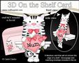 3D on the Shelf Card Kit - Little Cat's Heart for Mum
