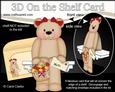 3D on the Shelf Card Kit - Livvy Bear's Flowers for Mum
