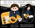 3D on the Shelf Card Kit - French Horn Player Boy Jon