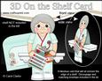 3D on the Shelf Card Kit - Little Old Lady Doctor Gray