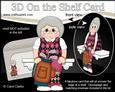3D on the Shelf Card Kit - Little Golf Old Lady Murle