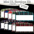 10 Mini Dl (80 x 215mm) Tartan Envelope Kit