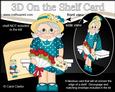 3D on the Shelf Card Kit - Gossip Galz Mum Florie's Flowers