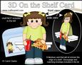 3D on the Shelf Card Kit - Take Away Pizza Night Girl Becki