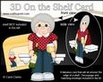 3D on the Shelf Card Kit - White Wine Old Lady Beattie