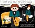 3D on the Shelf Card Kit - Little Saxophone Player Ryley