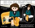 3D on the Shelf Card Kit - Little Saxophone Player Jacki