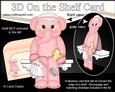 3D on the Shelf Card Kit - Little Bathtime Lola Elephant