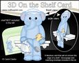 3D on the Shelf Card Kit - Little Bathtime Levi Elephant