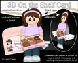 3D on the Shelf Card Kit - Sharing Donut Box Lady Rachal