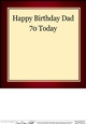 8 x 8 70th Birthday Dad Wine Label inset panel
