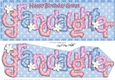 Large DL Birthday GREAT GRANDDAUGHTER Flowers 3D decoupage