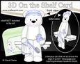 3D On the Shelf Card Kit - Cute Little Austin Bear is ready for Bathtime