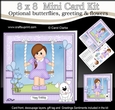 8 x 8 Cute Little Teen is Swinging High Mini Kit with 3d Decoupage