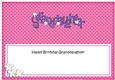 Large DL Birthday GRANDDAUGHTER Flowers insert