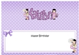 Large DL Birthday KAITLIN Girlz insert