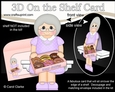 3D On the Shelf Card Kit - Old Lady Esther has a Box of Donuts to Share