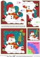 Snowman Oli has a Christmas Tree Shell Edged Corner side stacker