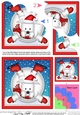 Christmas Oops Jock Westie Dog meets a Snowball Shell Edged Stacker