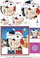 Christmas Carol Singing Santa & Elephant Merry Carollers Circle Pyramage Topper