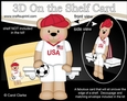 3D On the Shelf Card Kit - Little Football Freddy Teddy Plays for the USA