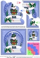 Christmas Snowman Snowglobe Shell Edged Corner Stacker