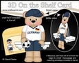 3D On the Shelf Card Kit - Little Football Freddy Teddy Plays for Germany