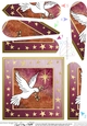 Christmas Dove Quick Card with Fan Pyramage Topper