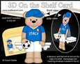 3D On the Shelf Card Kit - Little Football Freddy Teddy Plays for Italy