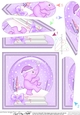 Christmas Pretty Pastel Elephant Snowglobe Fan Pyramage Topper