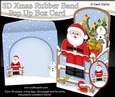 3D Christmas Santa Rubber Band Pop Up Box Card