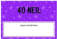 Large DL 40 NEIL Number Plate insert