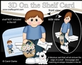 3D On the Shelf Card Kit - Cute Little Boy Jackson with Basket of Daisies, letter & Dog Joi
