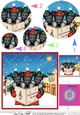 Christmas Carol Singing Scottie Dogs Merry Carollers Circle Pyramage Topper