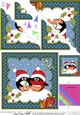 Christmas Pip Penguin is in Love Scallop Corner Topper