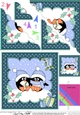 Christmas Pip Penguin is in Love Scallop Corner Topper