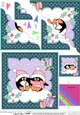 Christmas Pip Penguin is in Love Scallop Corner Topper