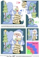 Christmas Santa is checking his list Shell Edged Corner Side Stacker