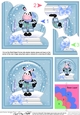 Christmas Milly Moo Cow has a Present Snowglobe Shell Edged Corner Stacker
