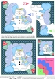 Christmas Snowman Oli has a Santa Sack Shell Edged Corner side stacker