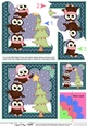 Christmas Little Hoot Owls Dress the Christmas Tree Shell Edged Stacker